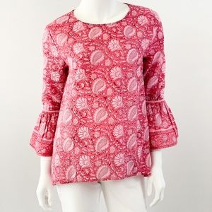 La Plage Flare Sleeve Tunic Top NWT Large Cotton